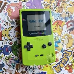 2 OF 2 RARE KIWI GREEN GAMEBOY COLOR? 100% ORIGINAL? Game Boy Colour