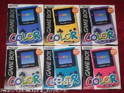 6x Six Colours Nintendo Game Boy Color GBC Console Boxes & Manuals Only