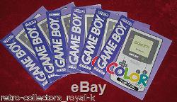 6x Six Colours Nintendo Game Boy Color GBC Console Boxes & Manuals Only