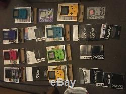 8 Boxed Nintendo Gameboy Color Consoles. Complete & Collector Condition