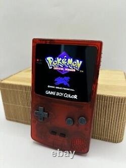 AMOLED Nintendo Gameboy Colour USB C Red Touchscreen (GBC) Uk Seller