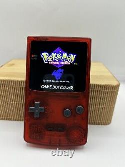 AMOLED Nintendo Gameboy Colour USB C Red Touchscreen (GBC) Uk Seller