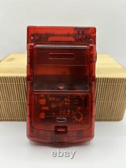 AMOLED Nintendo Gameboy Colour USB C Red Touchscreen (GBC) Uk Seller