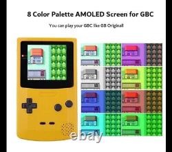 AMOLED Nintendo Gameboy Colour USB C Red Touchscreen (GBC) Uk Seller