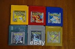 AUTHENTIC Gameboy Color Games Pokemon Yellow Blue Red Crystal Gold Silver SAVING