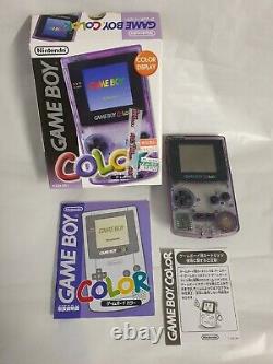 Atomic Purple Gameboy Color Boxed With All Manuals and Console Rare Japanese