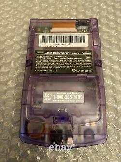Atomic Purple Gameboy Color system Lot of 5 Games Case Pokemon Pikachu