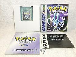 Authentic Pokemon Crystal Version (Game Boy Color, 2001) In Box With Manual