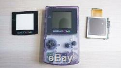 Backlight Game Boy Color! McWill LCD Gameboy Color Modded With Glass Lens! Purple