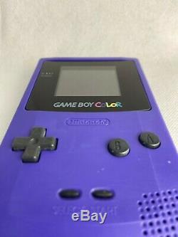 Backlight Gameboy Color Colour Grape Purple, Glass Screen Nintendo GBC Backlit