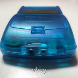 Backlit Clear Blue Nintendo Game Boy Color GBC Backlight Mod with New LCD Screen