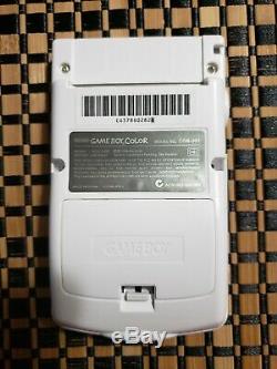 Backlit White GameBoy Color AGS-101 BennVenn Modded GBC Glass Lens