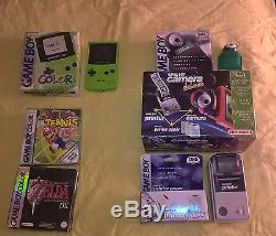 Box Game boy Camera Deluxe e Printer + Game Boy Color + Zelda DX + Mario Tennis