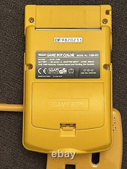 Boxed Dandelion Yellow Nintendo Gameboy Color Console! Rare VGC! Labels Intact