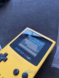 Boxed Dandelion Yellow Nintendo Gameboy Color Console & Receipt! VGC Condition