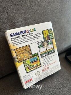 Boxed Dandelion Yellow Nintendo Gameboy Color Console & Receipt! VGC Condition