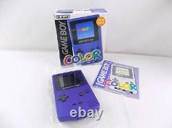 Boxed Gameboy Game Boy Color / Colour Purple Handheld Console