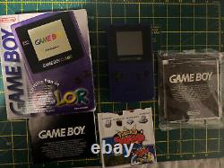Boxed Nintendo Game Boy Color Grape, Mint Condition? Benefits charity