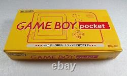 Boxed Nintendo Game Boy Pocket Yellow Handheld Console Region Free