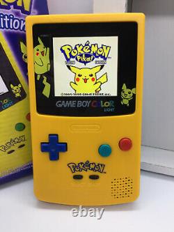 Boxed Nintendo Gameboy Color Light Pokemon Edition IPS Backlight & Glass Screen
