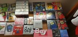 Bundle/joblot/collection Of 34 Game Boy Consoles Advance/color/pocket/sp/classic