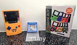 CUSTOM Pokémon Gameboy Colour IPS BACKLIGHT + Audio BOOST + Pokemon Game + BOX