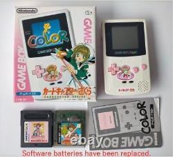 Cardcaptor Sakura GAME BOY COLOR Console CGB-001 Pink White + soft×2 NINTENDO