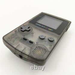 Clear Black Refurbished Game Boy Color GBC Console With Backlight Back Light LCD