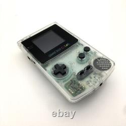Clear White Retrofit Nintendo Game Boy Color GBC Console + Game Cartridge