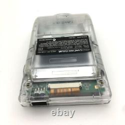 Clear White Retrofit Nintendo Game Boy Color GBC Console + Game Cartridge