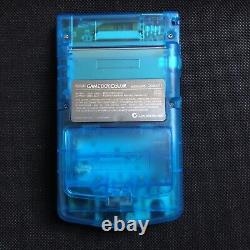 Console Nintendo Gameboy Color Clear Blue with IPS V2 backlight screen