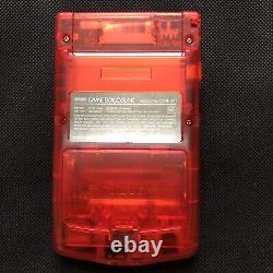 Console Nintendo Gameboy Color Clear Red with IPS V2 backlight screen