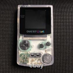 Console Nintendo Gameboy Color Clear White with IPS V2 backlight screen