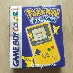 Console Nintendo Gameboy Game Boy Color Special Edition Pikachu Jaune Boîte