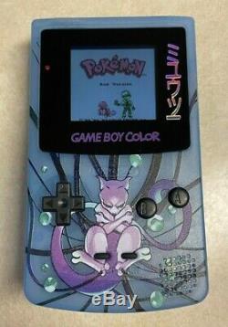 Custom Backlit Game Boy Color Pokemon MEWTWO Theme Glows in the dark