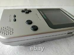 Defective Nintendo Game boy Light Silver color console MGB-101, Boxed set-c0730