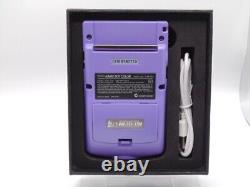 ELITE Nintendo Game Boy Color GBC IPS Rechargeable Purple/White Warranty