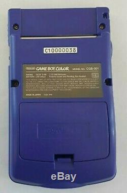 EXTREMELY LOW SERIAL #38 Boxed Nintendo Game Boy Color Purple Handheld System