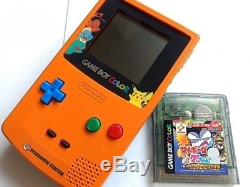 Excellent Nintendo Gameboy Color Pokemon Limited edition Orange color console-C1