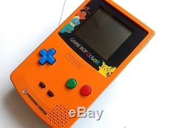 Excellent Nintendo Gameboy Color Pokemon Limited edition Orange color console-C1