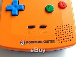 Excellent Nintendo Gameboy Color Pokemon Limited edition Orange color console-C1