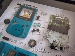 Framed Disassembled Nintendo Gameboy Color Teal