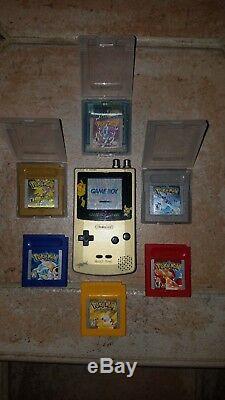 Frontlit Pikachu Gameboy Color gbc w Pokemon Red Blue Yellow Silver Gold Crystal