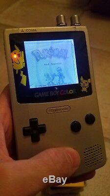 Frontlit Pikachu Gameboy Color gbc w Pokemon Red Blue Yellow Silver Gold Crystal