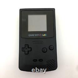 Full Black Handheld Nintendo Game Boy Color GBC Game Console With Game Card