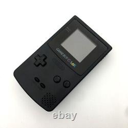 Full Black Handheld Nintendo Game Boy Color GBC Game Console With Game Card
