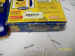 GLASS SCREEN GameBoy Color Pokemon Pikachu Edition Handheld System COMPLETE CIB