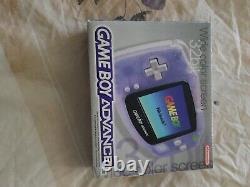 Game Boy Advance Console, Glacier Colour (GBA) Boxed, Tested & Working Condition