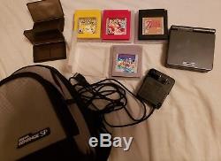 Game Boy Advance SP AGS 101 Charger Color Games Lot Pokemon Zelda Mario Case
