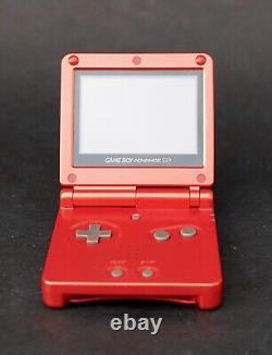 Game Boy Advance SP Handheld System Flame Red + GAMES BUNDLE & CHARGER